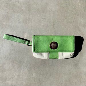 Kate Spade - Green / White Wristlet